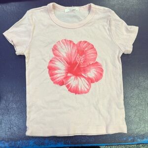 Full Tilt Kids' Light Pink Hibiscus Tee